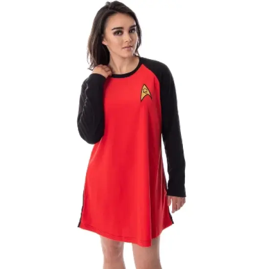 Star Trek Original Series Women's Juniors Raglan Sleep Shirt Nightgown image {8}