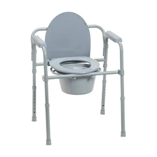 Drive Medical Steel Folding Bedside Commode image {6}