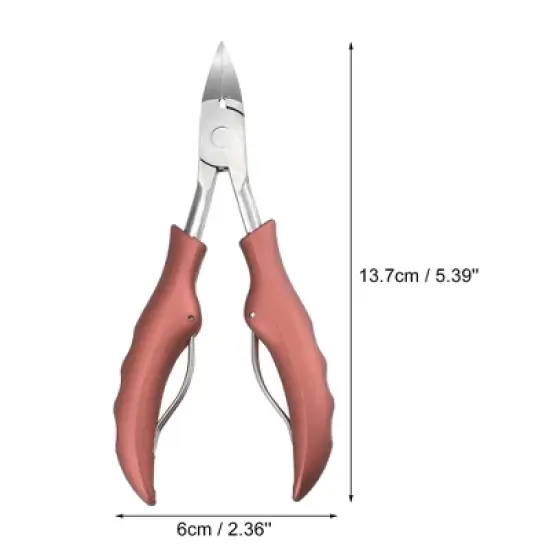 Unique Bargains Toe Nail Clippers Professional Nail Clipper Kit for Travel or Home Pink Stainless Steel image {3}