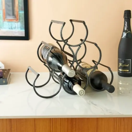 Twine Country Home Metal Wine Rack, Set of 1, 11.25" x 13" x 6.5" image {9}