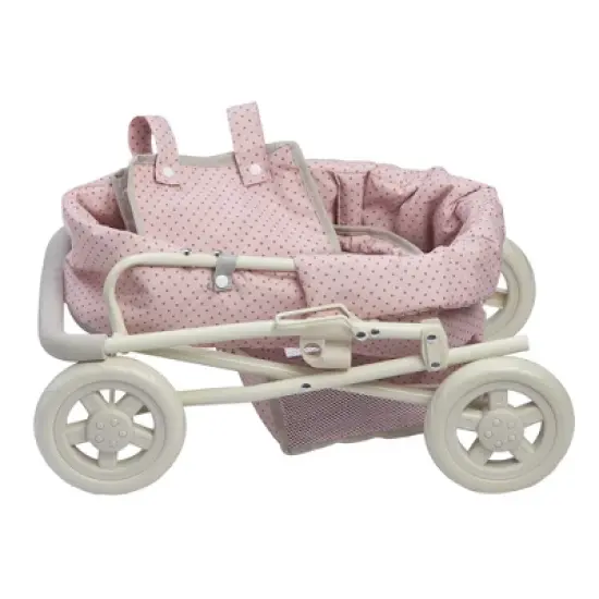 Olivia's Little World - Polka Dots Princess Baby Doll Deluxe Stroller - Pink & Gray image {6}