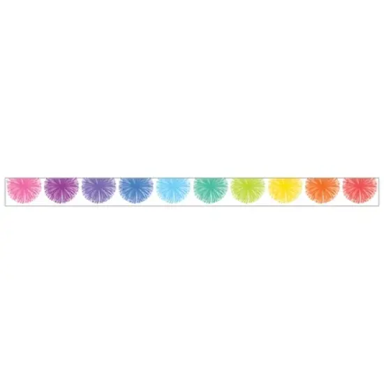 Teacher Created Resources&reg; Colorful Poms Scalloped Die-Cut Border Trim, 35 Feet Per Pack, 6 Packs image {2}