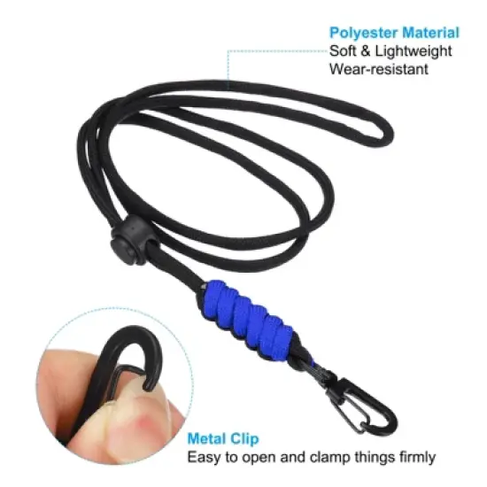 Unique Bargains Polyester Wear-resistant Lightweight ID Card Neck Lanyards with Hooks image {3}