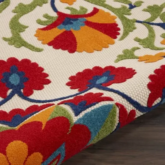 Nourison Aloha Transitional Floral Outdoor Rug image {4}