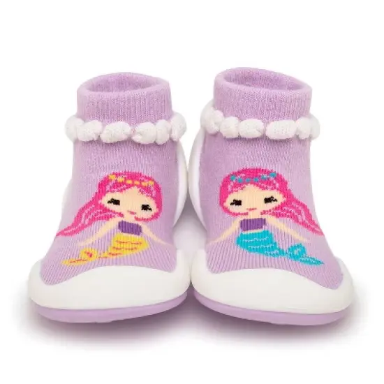 Komuello Baby Girl First Walk Sock Shoes Mermaid image {1}