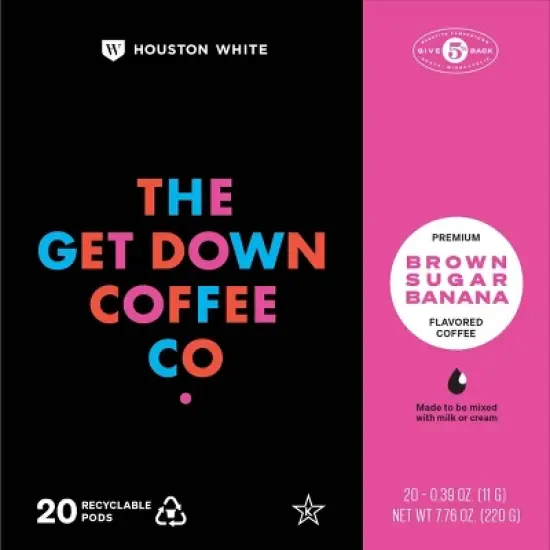 The Get Down Coffee Co. Premium Brown Sugar Banana Flavored Espresso Roast Coffee Pods - 20ct image {3}
