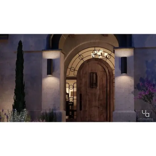 Urban Ambiance Luxury Contemporary Outdoor Wall Light,  18"H x 6"W,  Olde Bronze Finish, UHP1064 image {1}