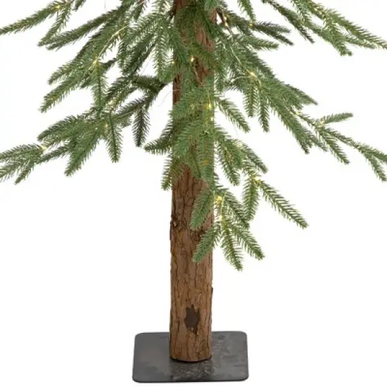 Northlight Pre-Lit Medium Alpine Artificial Christmas Tree - 4' - Clear LED Lights image {6}