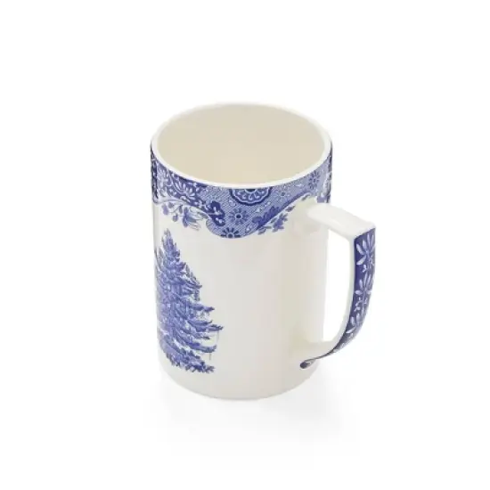 Spode Blue Italian Christmas Mug, 12oz - Elegant Holiday Drinkware with Iconic Christmas Tree Motif, Dishwasher & Microwave Safe Festive Mug image {3}