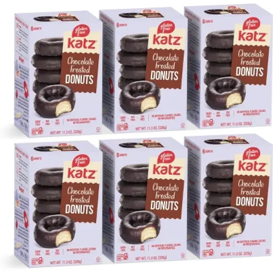 Katz Gluten Free Chocolate Frosted Donuts - 6 Pack image {3}