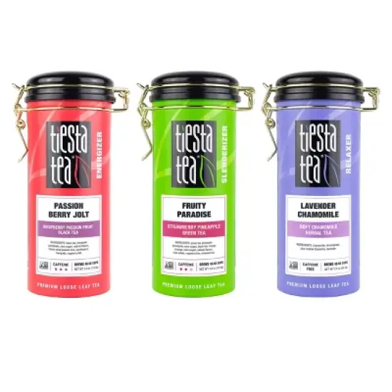 Tiesta Tea 3 Tin Gift Box, Loose Leaf Tea Set - 3ct image {2}
