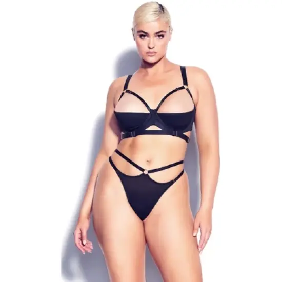 Women's Plus Size Avril Quarter Cup Bra - black | FOX & ROYAL image {6}