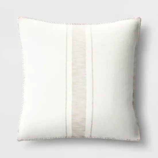 Oversized Placed Striped Square Throw Pillow - Threshold&trade; image {4}