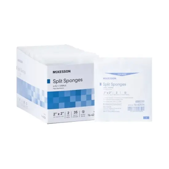 McKesson 6-Ply I.V. / Drain Split Dressing Sterile 2 x 2" image {5}