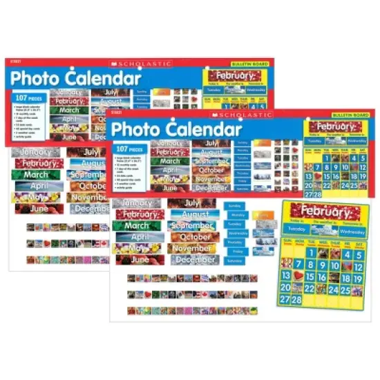 Scholastic Teaching Solutions Photo Calendar Bulletin Board, 2 Sets image {2}