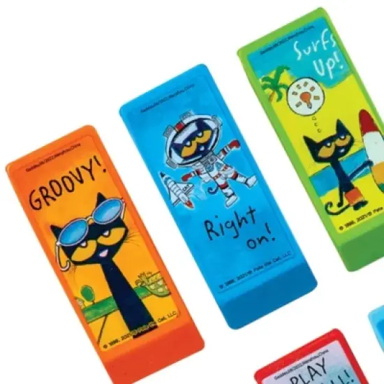 Pete the Cat Theme Beveled Erasers (6 Pack) - Fun Designs & Durable Material image {2}