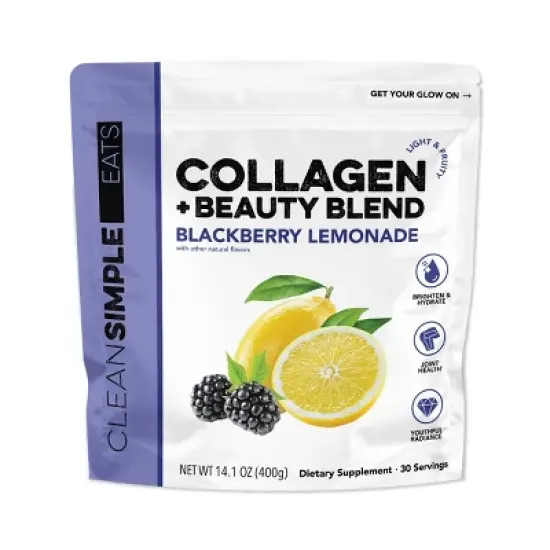 Clean Simple Eats Super Collagen Powder - Blackberry Lemonade - 14.1oz/30 Servings image {6}