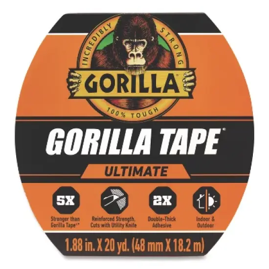 Ultimate Gorilla Tape - 1.88" x 20 yds - Black image {1}