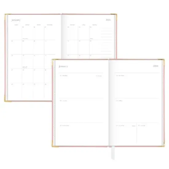 Sugar Paper Essentials 2024 Planner 8.5"x6.5" Casebound Weekly/Monthly Pink image {1}
