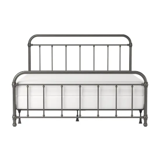 King Kirkland Metal Bed Aged Pewter - Hillsdale Furniture image {4}