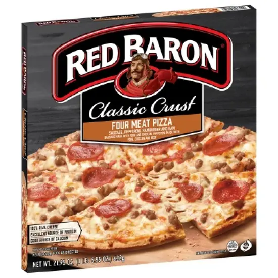 Red Baron Four Meat Classic Crust Frozen Pizza - 21.95oz image {2}