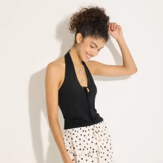 Women's Knit Tie-Front Halter Top - Wild Fable&trade; image {2}