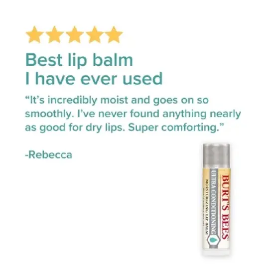 Burt's Bees Lip Balm Ultra Conditioning Blister - 0.15oz image {3}