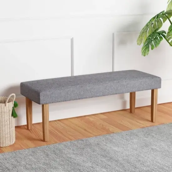 Linen Bench Gray - Boss Office Products image {1}