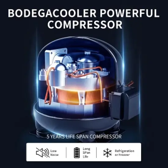 12 Volt Car Refrigerator, Electric Cooler Portable fridge WIFI APP Control, 32Quart(30L) -4℉-68℉, 12/24V DC100-240 Volt AC,Multi-ways to power image {7}