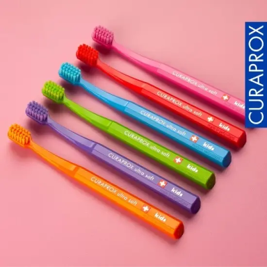 Curaprox Kids Toothbrush, Ultra Soft for Ages 4&ndash;12 with Small Head and Gentle Cleaning Power image {6}