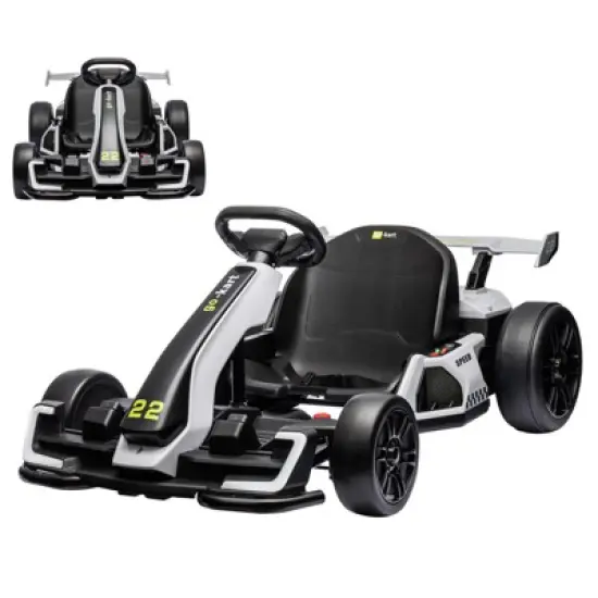 24V Electric Go Kart for Kids，Powerful Drift Kart with Adjustable Seat image {11}