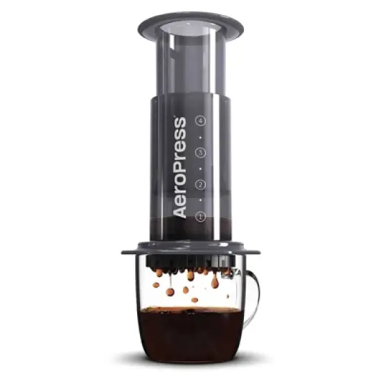 AeroPress Original Coffee Press: Manual Single Serve Coffee Maker, 8 oz Capacity, Includes Scoop & Paper Filters, Black image {5}