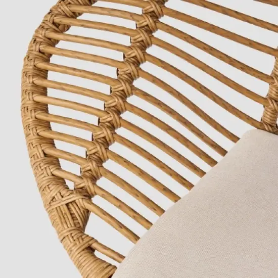 Meridian 3pc Faux Wicker Chat Set Light Brown- Christopher Knight Home image {3}