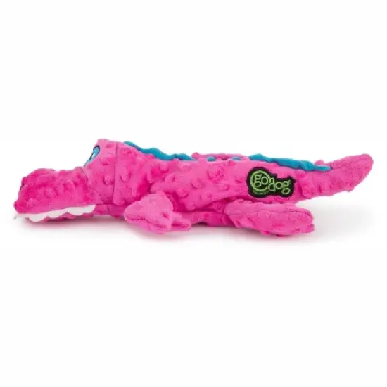 goDog Gators Squeaky Plush Dog Toy, Chew Guard Technology, Pink, Large image {1}