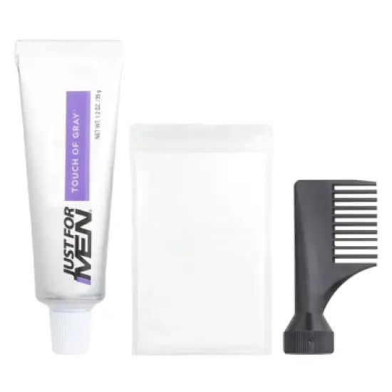 Just for Men Touch of Gray&reg;, T-55 Black, Single Application Haircolor Kit image {2}