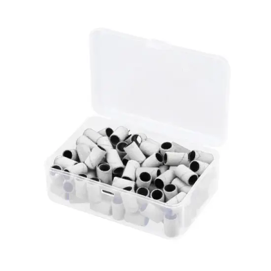 Unique Bargains 180 Grit Nail Drill Bits Sanding Bands Gel File Polish Remover For Electric Nail Tools 100 Pcs image {6}