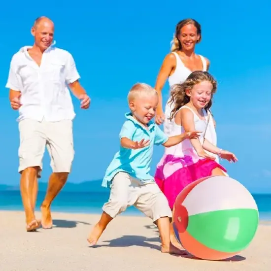 Garvee Inflatable Beach Balls for Kids Pool Toys, Rainbow Color Summer Water Toy Indoor Outdoor Fun Play Game Activities image {9}