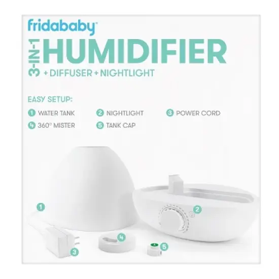 Frida Baby 3-in-1 Humidifier with Diffuser and Nightlight image {5}