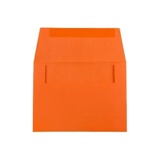 JAM Paper A2 Colored Invitation Envelopes 4.375 x 5.75 Orange Recycled WDBH602 image {1}