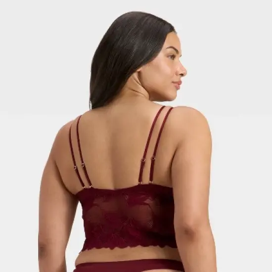 Women's Satin and Lace Removable Pad Longline Bralette - Auden&trade; image {4}