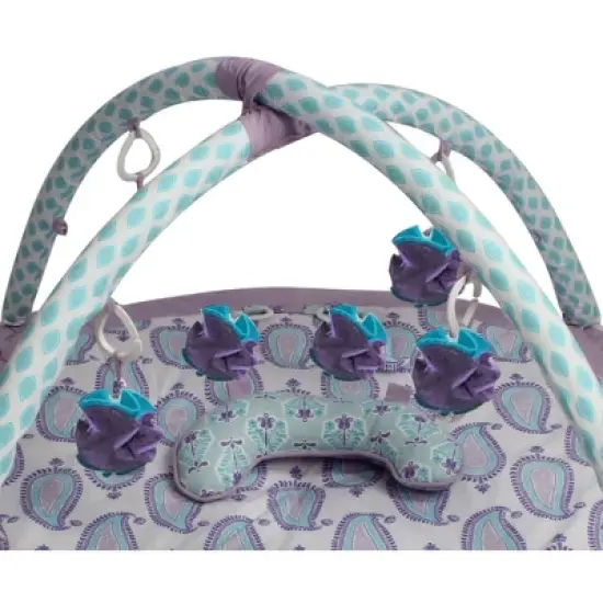 Bacati - Baby Activity Gyms & Playmats (Paisley Isabella, Purple/Lilac/Aqua) image {2}