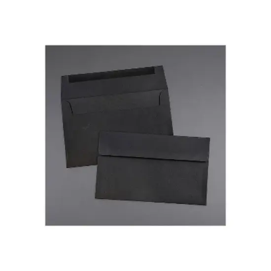 JAM Paper A9 Invitation Envelopes 5.75 x 8.75 Black Linen 900906807 image {3}