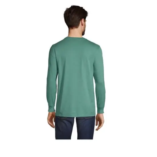 Lands' End Men's Super-T Long Sleeve Henley Shirt image {1}