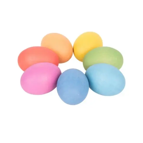 TickiT Rainbow Wooden Eggs, Set of 7 image {1}