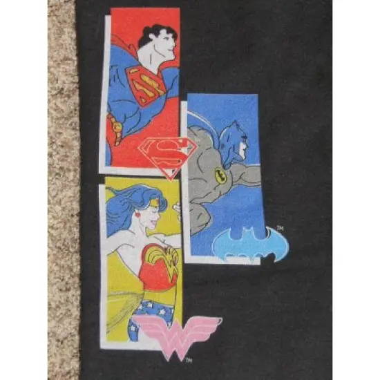 The Justice League Batman, Superman, Wonder Woman Youth Black Graphic Jogger Pants image {1}