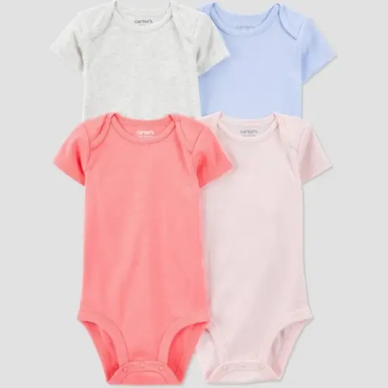 Carter's Just One You&reg; Baby Girls' 4pk Shorts Solid Bodysuit image {6}