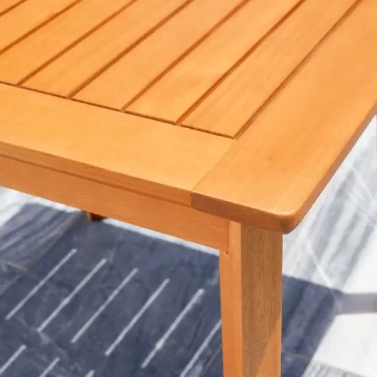 Poolside Patio Vintage Wood Side Table image {7}