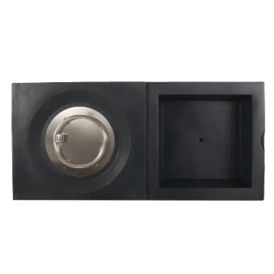 Christopher Knight Home Goliath Outdoor 50,000 BTU Lightweight Concrete Rectangular Fire Pit Table, Gray/Brown image {4}