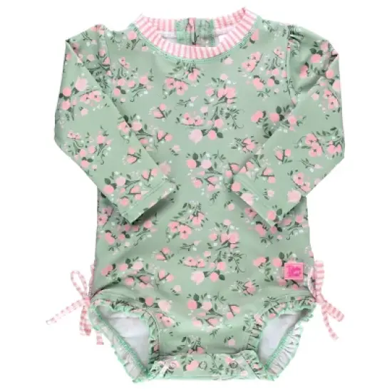 RuffleButts Baby Girls Long Sleeve One Piece image {5}