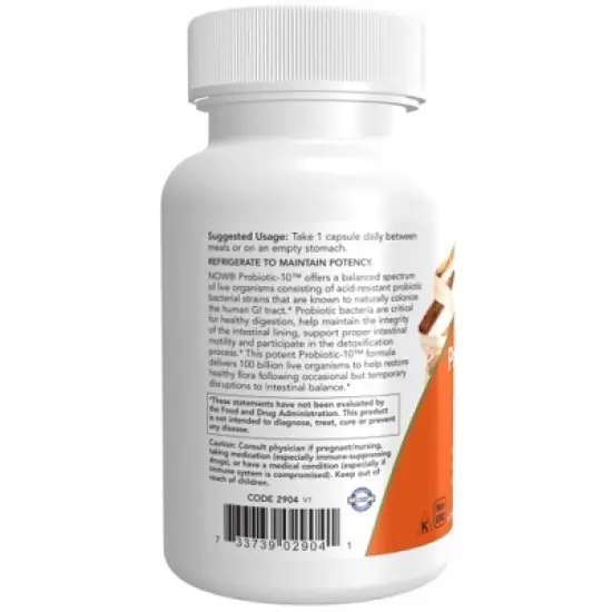 Probiotic-10 100 Billion by Now Foods  -  60 VegCap image {2}